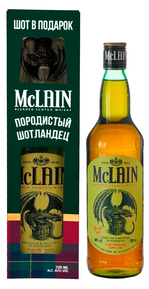 MCLAIN SCOTCH WHISKY GIFT BOX WITH GLASS фото