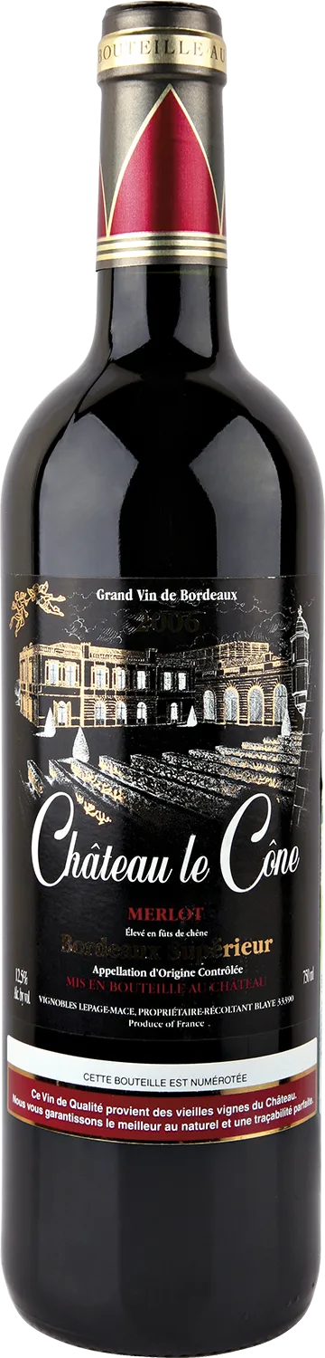 CHATEAU LE CONE MERLOT BORDEAUX SUPERIEUR  2017 фото - 1